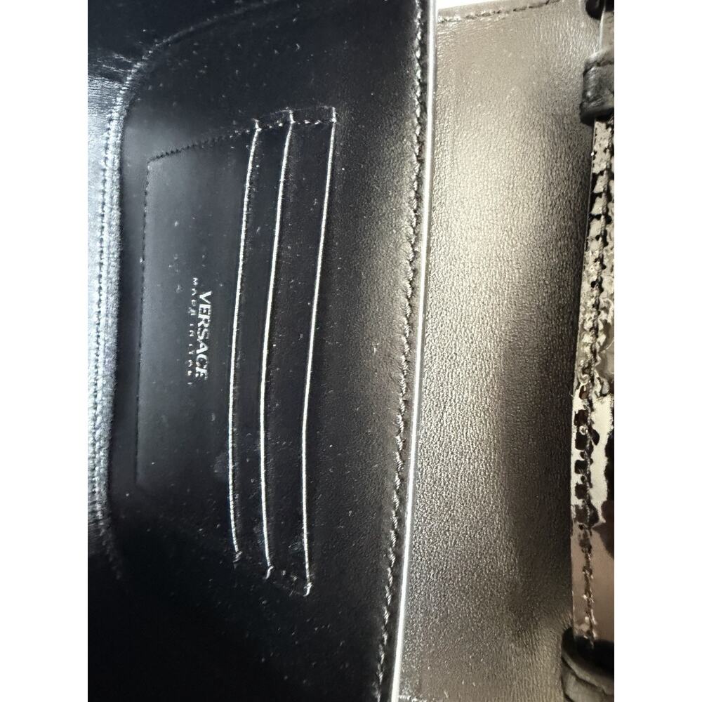 Versace Silver Medusa Black Leather Mini Top Handle Bag 1023434 IT NWT $1700 - Picture 15 of 16